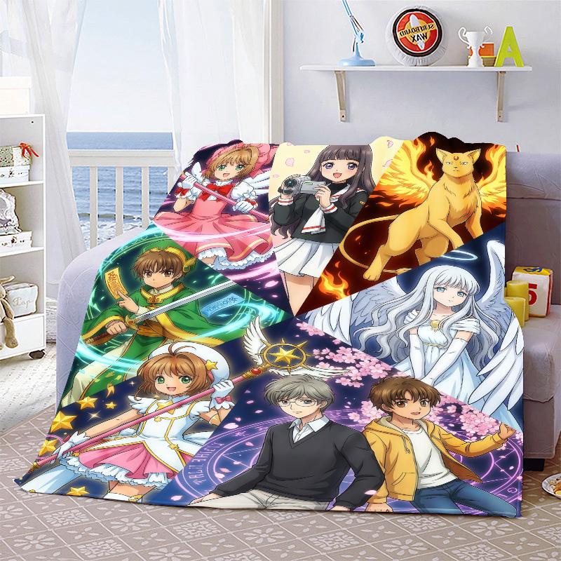 Cardcaptor Sakura Cozy Throw Blanket Flannel Soft Warm Lightweight Blanket for Bed Sofa Home Decor -QJY
