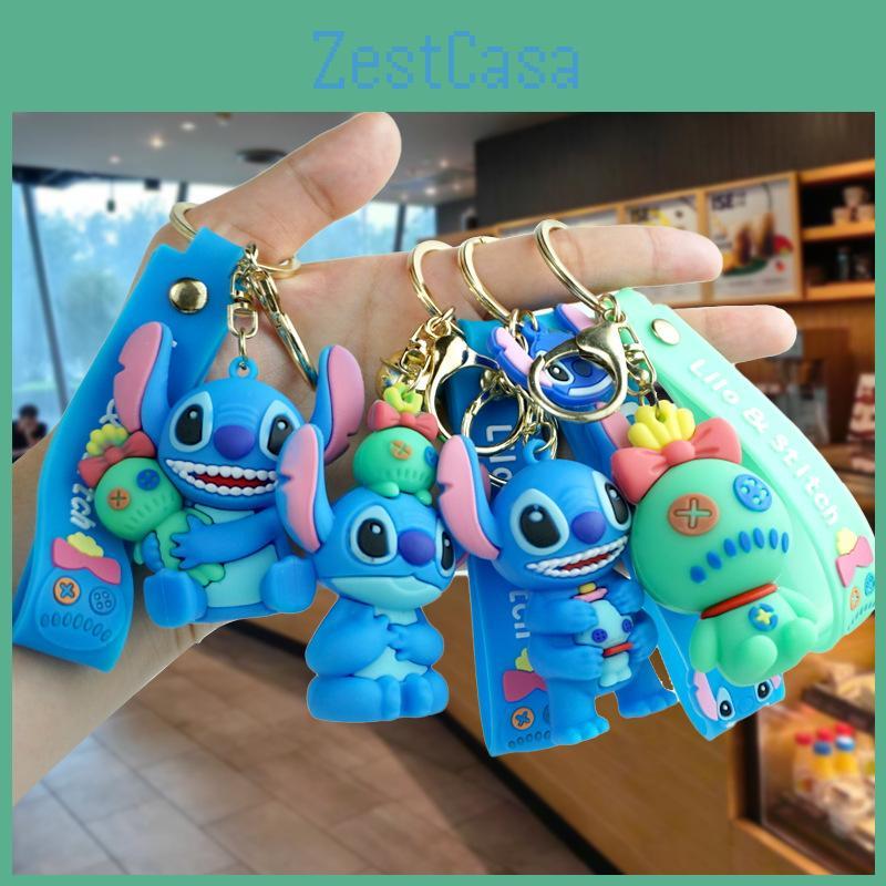 Adorable Cartoon Stitch Backpack Keychain Plush Simple Cute Keyring Accessory