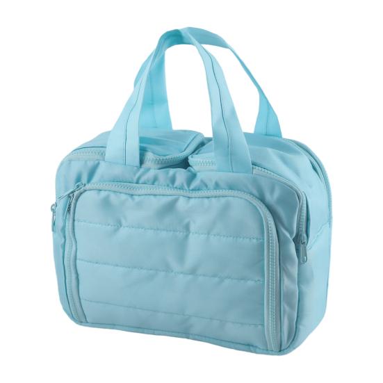 Travel Cosmetic Bag Large Capacity Quilted Makeup Bag Portable Cosmetic Toiletry Organizer with Dry Wet Separation