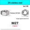 M14-30 304 Stainless Steel Fully Threaded Hex Head Screw Bolt