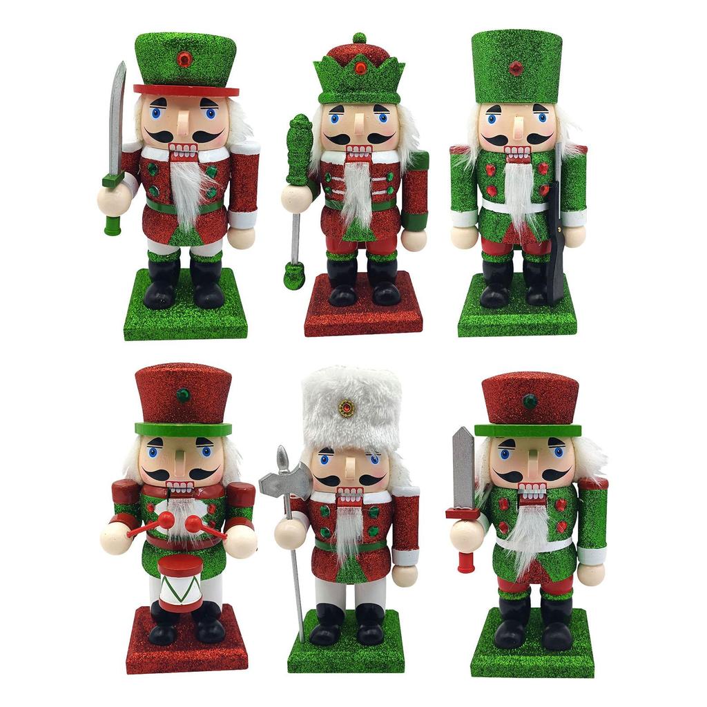 Nutcracker Figurine Crafts Wooden Nutcracker for Tabletop Shelves Birthday