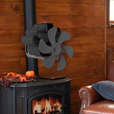 Chimney Pipe Wood Burner Fireplace Stove Fan Silent Running Sturdy Aluminum