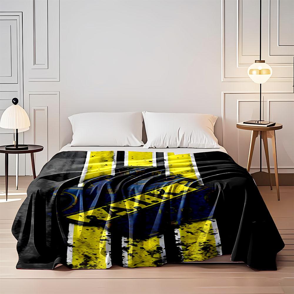 Coperta con Stampa Emblema Club di Calcio AIK morbida e accogliente perfetta per il soggiorno letto divano o un pisolino, regalo