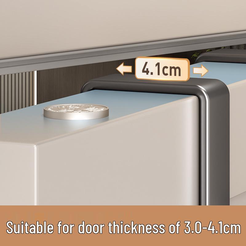 Adhesive-Free Multi-Functional Vertical Clothes Hooks for Bathroom Doors