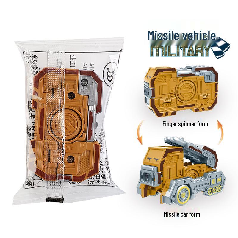 Children’s DIY Mecha Tank Transforming Finger Spinner Robot - Educational Decompression Toy