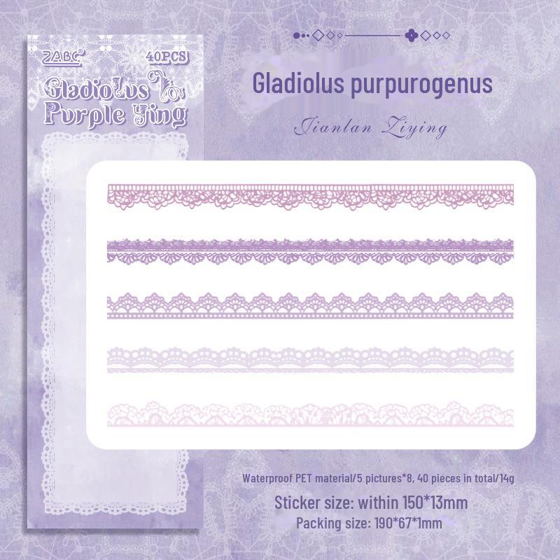 

Набор наклеек Yuezhen Creative Floral Lace – Премиальные наклейки для справочника домашних животных