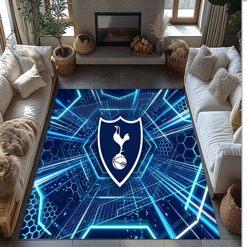 Tottenham Hotspur Bedrukte Flanellen Vloerkleed Antislip Zacht Polyester Vloerkleed Binnen Decoratie Mat voor Slaapkamer Woonkamer Bank