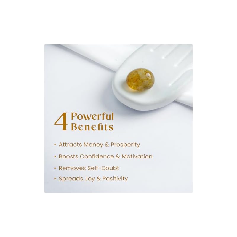 Astrotalk Citrine Tumble | Attracts Wealth, Success & Prosperity | Boosts Confidence, Motivation & Creativity | Energize