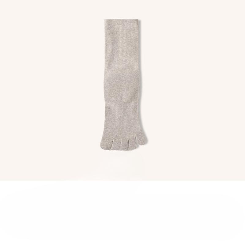 

Мужские осенне-зимние хлопковые антибактериальные дезодорирующие дышащие носки-пятипальцы в тубе 1 pair бежевый