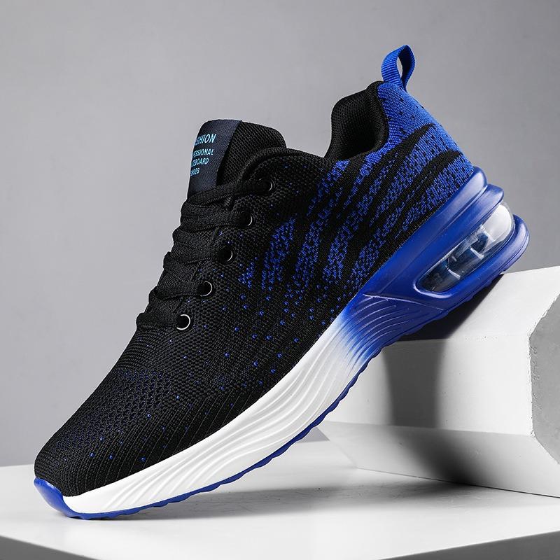 Men's Air Cushion Running Sneakers – Breathable Knit Non-Slip Athletic Shoes for Casual Walking