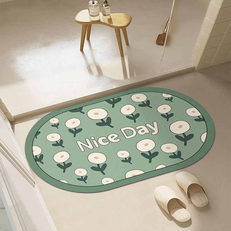 Diatom Mud Bathroom Absorbent Floor Mat Bedroom Door Mat Bathroom Toilet Door Non-slip Mat Dirt-resistant Carpet Wash-free