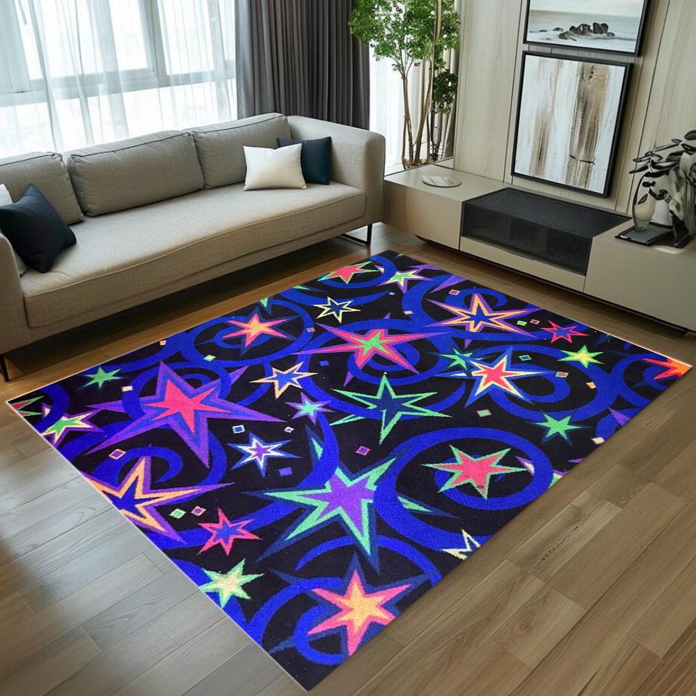 

Arcade Stars Rugs, Retro Rug, Washable Gamer Room Carpet, Non-Slip Gamer Carpet Children Easy To Clean 50X80CM