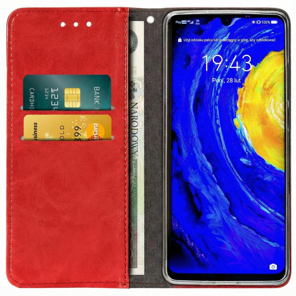Etui Typu Portfel Do Samsung Galaxy A16 5G / A16 4G - Czerwony  Pokrowiec Bluemoon
