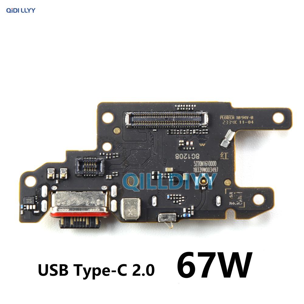 USB Type-C 2.0 67W Charger Charging Dock Jack Port For Xiaomi Poco X6 Dock Connector Microphone Board Flex Cable