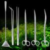 Professional Aquarium Maintenance Tool Stainless Steel Aquatic Plant Scissors Tweezers Spatula Tool for Fish Tank Cleaning