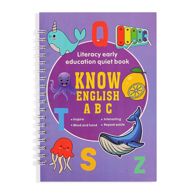 

Книга с наклейками для раннего обучения, Многоразовая книга-занятие с наклейками: Изучение чисел и когнитивная деятельность для малышей