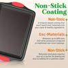 Carbon Steel Non-Stick Oven Bakeware Set with Red Silicone Handles Commercial-Grade