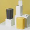 Japanese Pop-Up Lid Crevice Trash Can for Home - Stylish Press-Type Plastic Bin for Living Room and Bathroom.