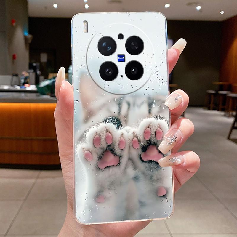 Trendy Fashion Erupting Volcano Pattern Phone Case For Vivo X300 Pro Clear TPU Soft Cover Anti-scratch Couple Protective Shell