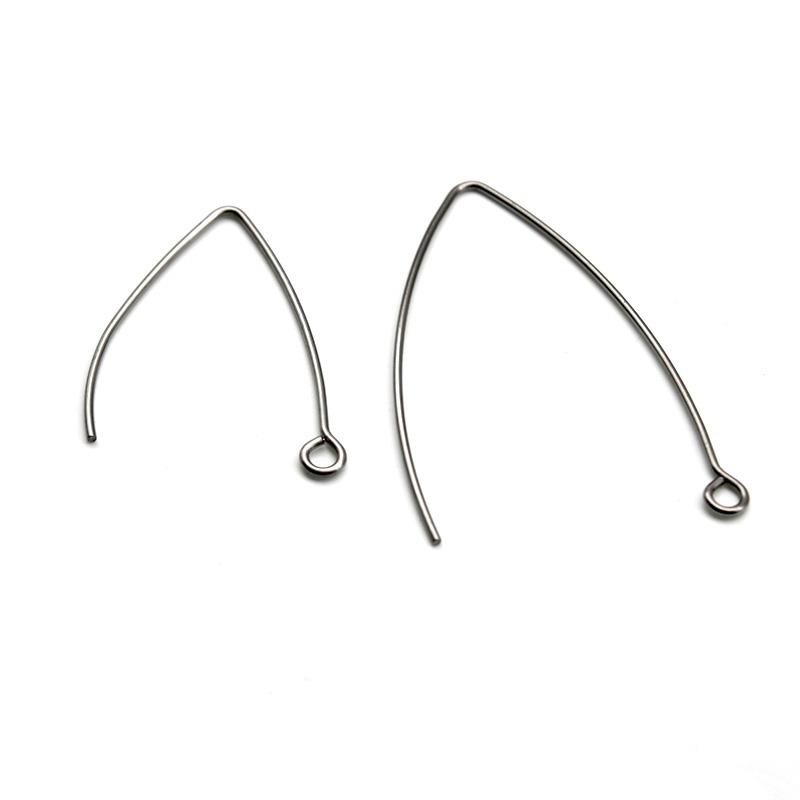 50pcs 316 Stainless Steel French Earring Hooks Hoops Findings Ear Wire Settings Base for Jewelry Making Earrings Accessories
