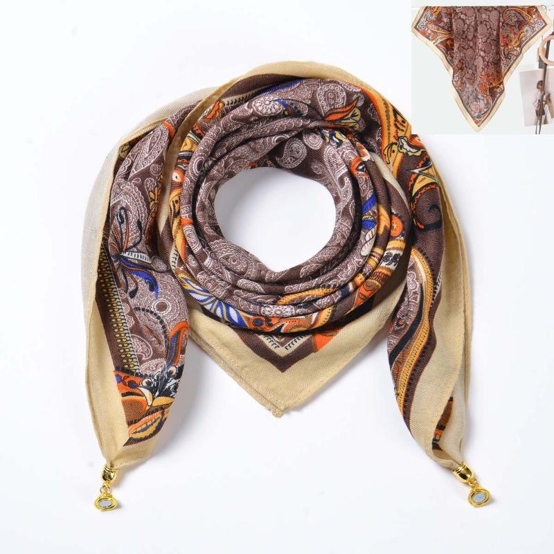 Idyllic small fresh women's imitation silk square scarf silk scarf temperament versatile scarf shawl heat