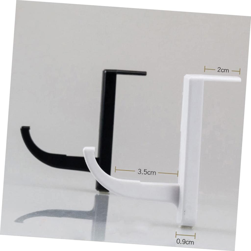 NUOLUX Headphone Hooks, Headphone Stand, Set of 2, Lightweight, Sturdy, Easy to Attach, Desk-Mountable Headset, Metal Stand, Desktop, Wall Mount