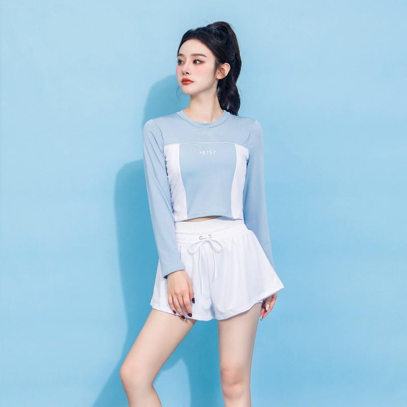 Women's Two-Piece Swimsuit: New Long-Sleeve Slimming & Belly-Covering Design