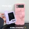 Wave Candy Color Applies To Samsung Zflip5 Mobile Phone Case Zflip3 Folding Screen Zflip5 Anti-drop Protective Case Female
