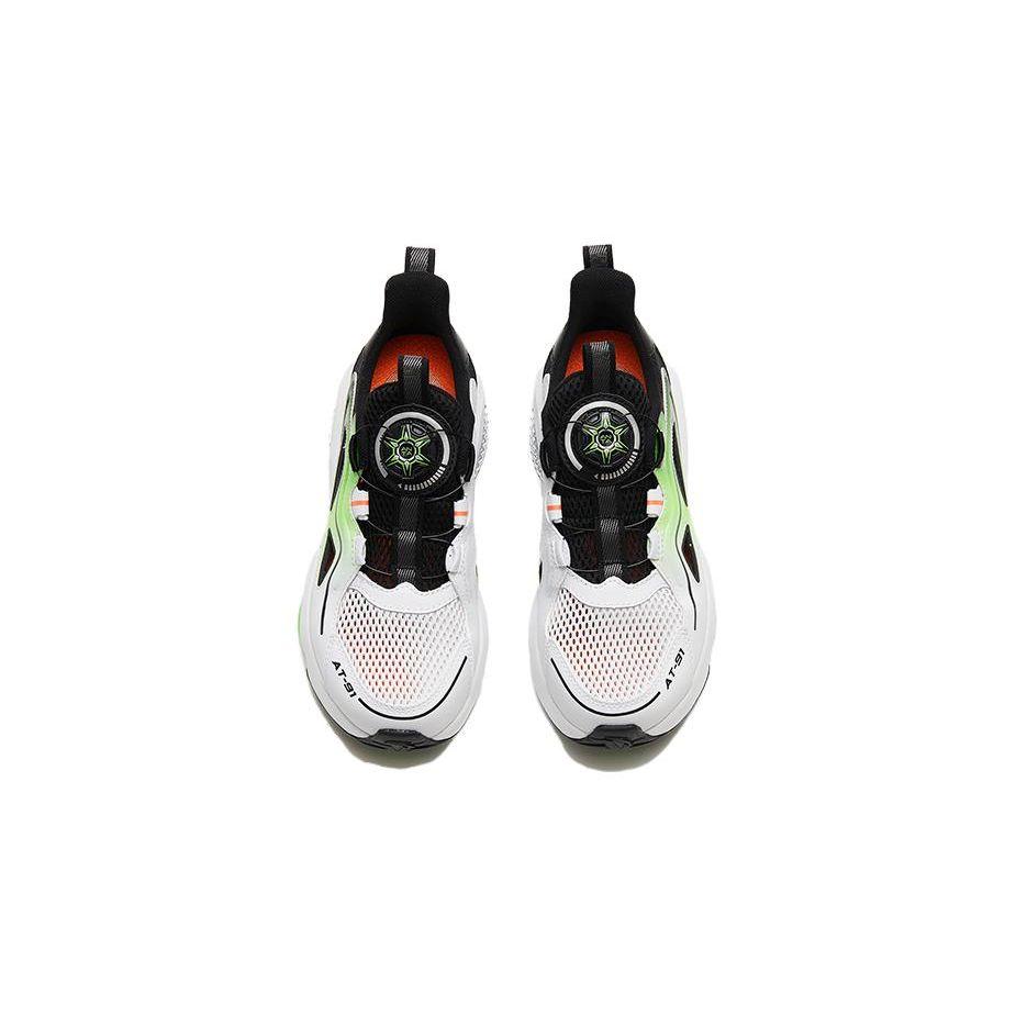 Anta Durable Low-Top Kids Running Shoes Kids sneaker White Black Green 312226990A-5