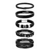 Mens Leather Braided Magnetic Multi-Layer Bracelet Set Geometric Style Unisex Handmade Jewelry