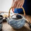 Ceramic Teapot Crockery Portable Kettle Tea Cup Blue Wave Water Ware Porcelain Chinese Kung Fu Drink Ware For Tea Ceremony