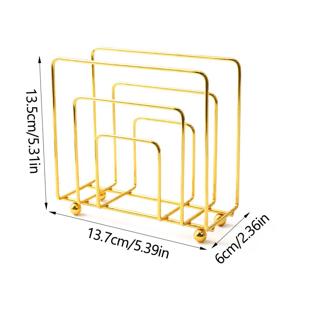 Golden napkin holder, iron tissue holder, three-dimensional hollow tissue box, restaurant square tissue paper storage rack