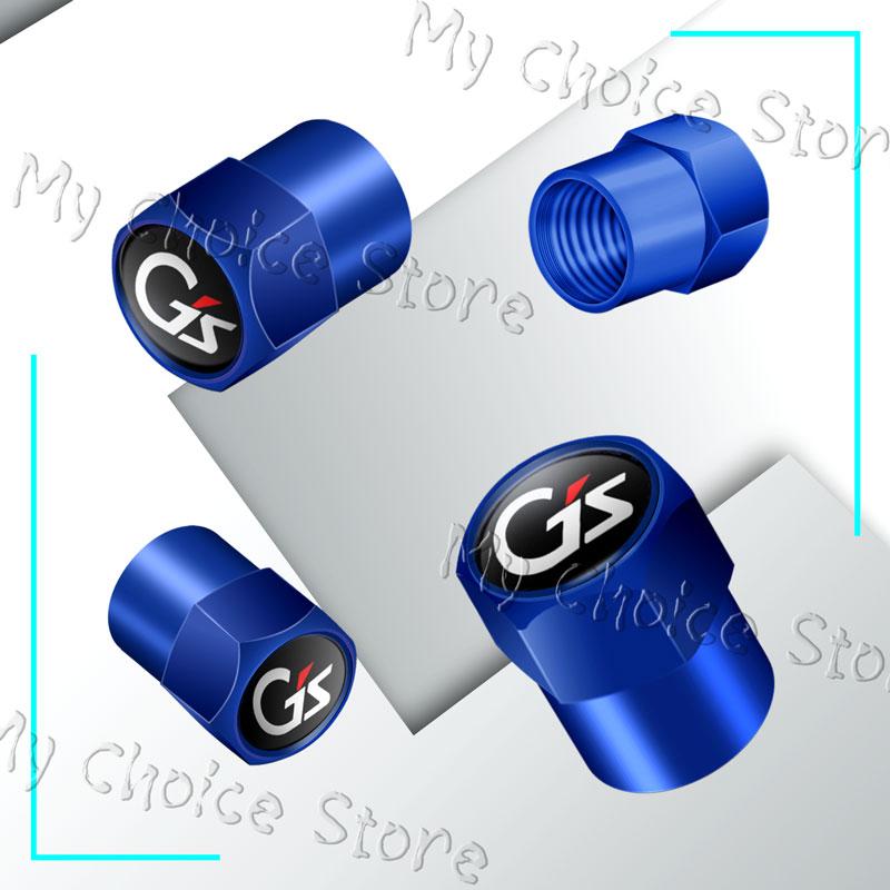 4Pcs/lot GS Emblem Car Wheel Tire Valve Caps Tyre Stem Airdust Waterproof Covers For Toyota RAV4 Hilux Voxy Noah Zrr80 65 R70