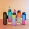 Gradient Color Leak-Proof Sports Water Bottle - Large Capacity, Portable, Pop-Up Lid for Outdoor and Office Use