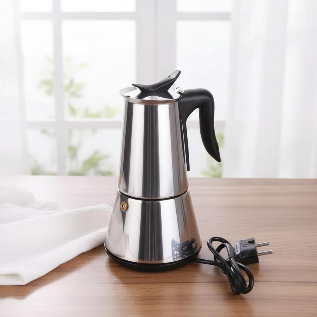 Electric Pot Stainless Steel Coffee Brewer Maker FoodGrade with Plug for