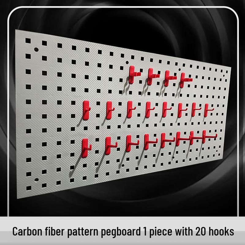 Panou Perforat din Plastic pentru Scule, pentru Spălătorie Auto, Salon de Frumusețe și Afișaj Depozitare Scule