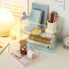 Storage Basket with Cover Easy Assembly Foldable Design Stackable Toy Storage Box Visible Drawer Organizer