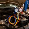 R134a Air Conditioning Pressure Gauge with Hose and Hook 3 Way AC Diagnostic Manifold Gauge Set Freon For R12 R22 R404A R134a