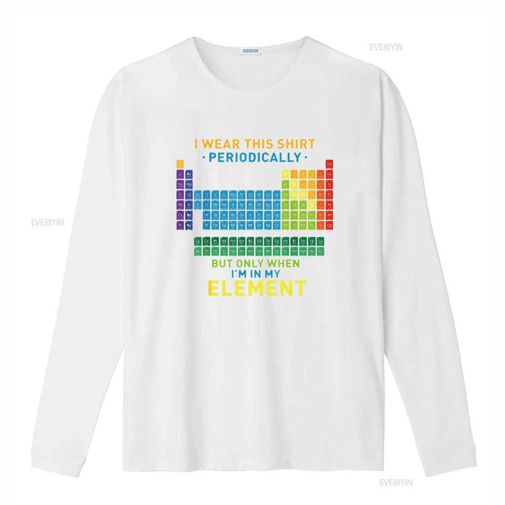 Chemistry Periodic Table I Wear This T Shirt Periodically Vintage Washed Top For Everyday Wear Casual Fashion Designer Clothes