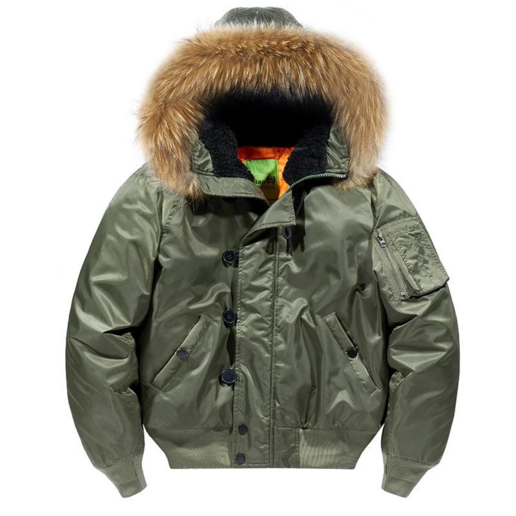 Giacche Bomber da Uomo ZYLLO Cappotti Imbottiti in Cotone Militare