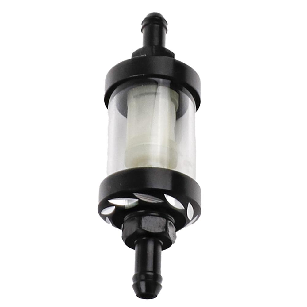 1pc 8mm Aluminum Alloy Glass Motorcycle Oil Filter Motorcycle Fuel Gas Filter Modification Accessories