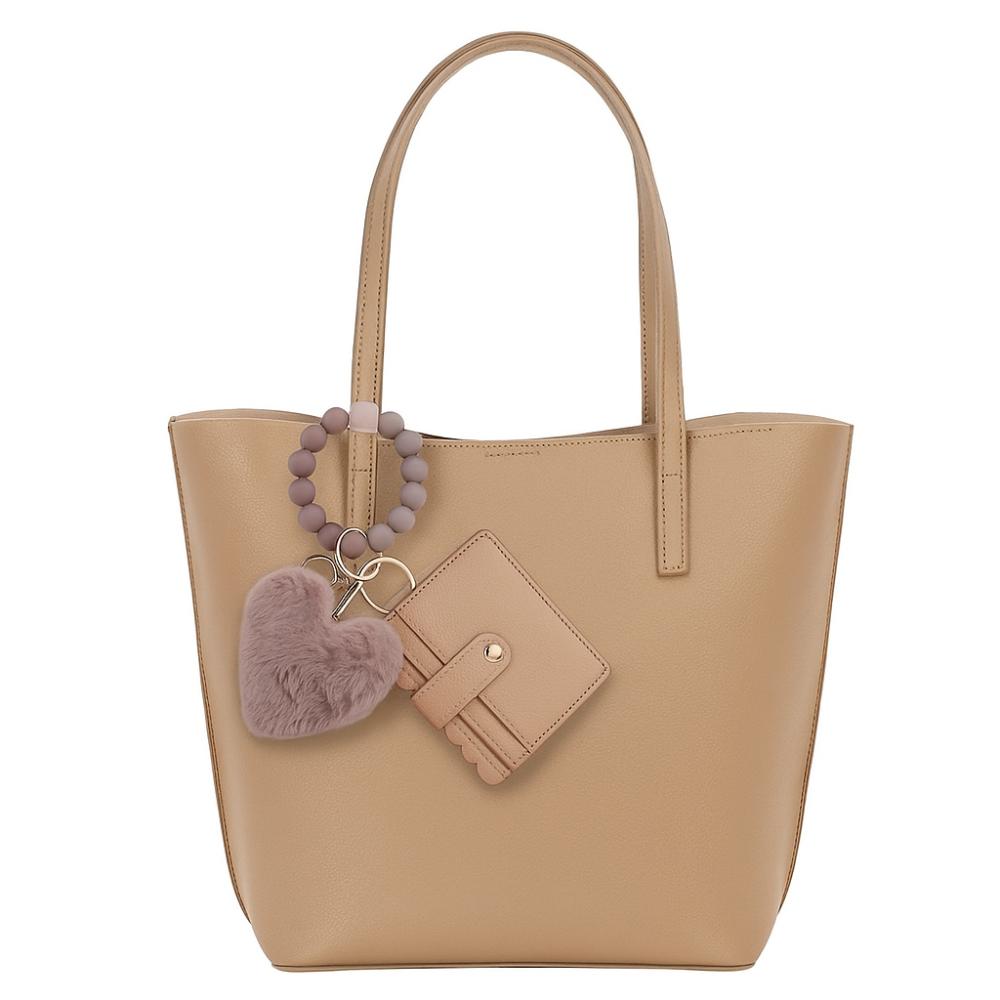 Silicone Beaded Wristlet Keychain Solid Leather Leather Tassel Wallet Keychain Daily Accessory