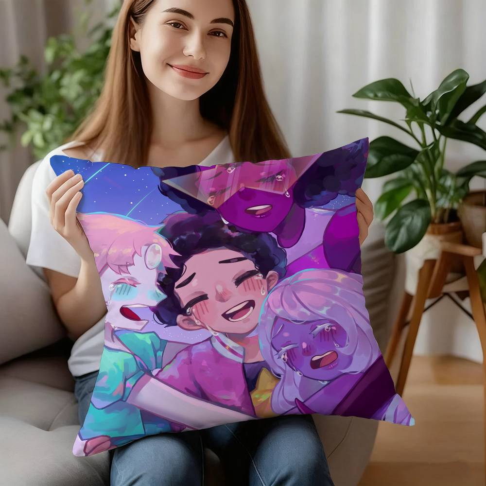 S-Steven Universe Art Pillow Case Plush Fabric Soft Pillowcase Double Sided Print Cushion Cover Household Gifts
