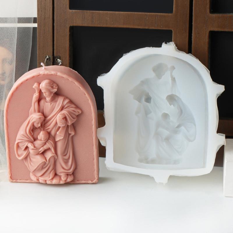 Büyük 3D Mum Kalıbı Aromaterapi Süsleme Yapımı Kalıbı Esnek Silikon Kalıp Meditasyon Ev Dekorasyonu El Sanatları için