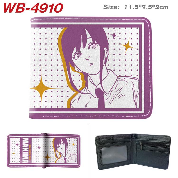 Chainsaw Man Anime Wallet Portable Large Capacity Full Color Folding Leather Purse Unisex Coin Bag
