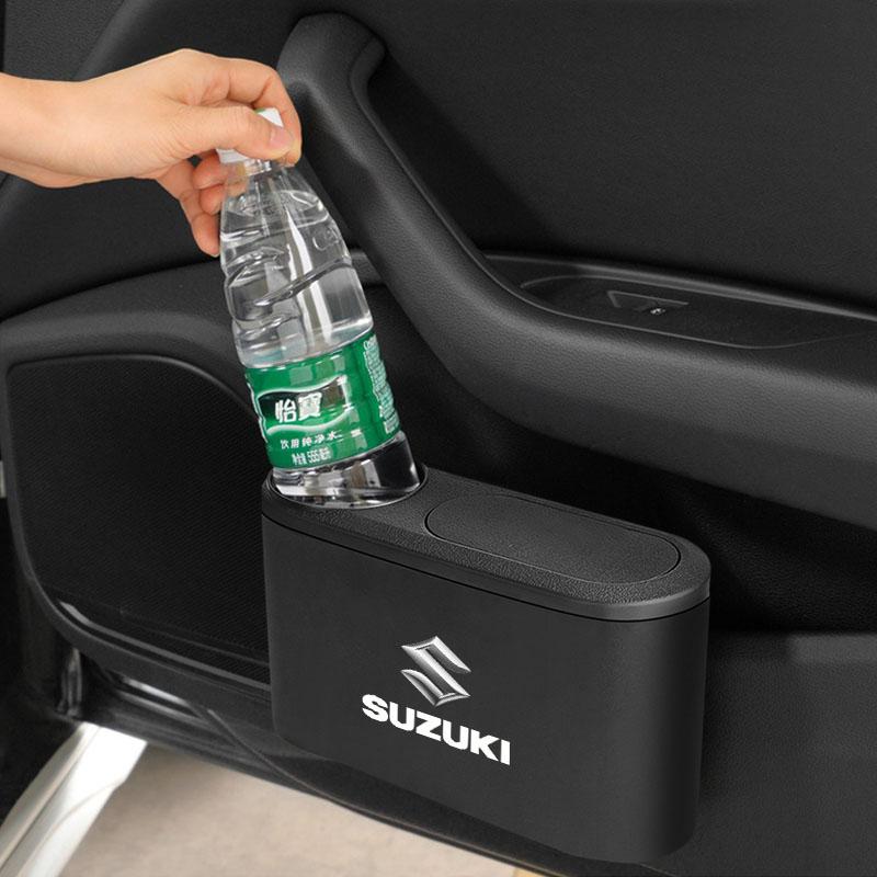 Hanging Car Trash Can Auto Emblem Garbage Box Accessories for Suzuki Jimny Samurai S-Cross SX4 GW250 Swift XL-7 ALTO IGNIS Accessories