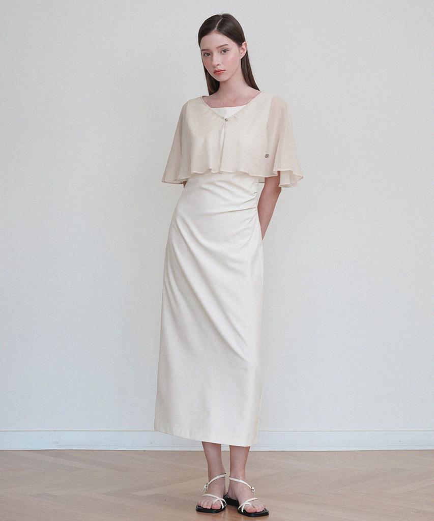 Micene Elodie Bustier Dress-Cape Set