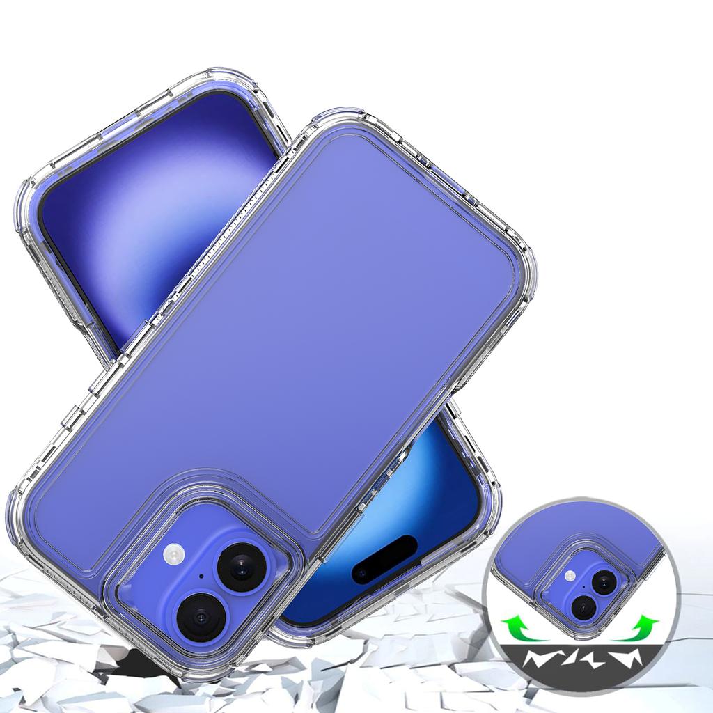 For iPhone 16 Case Acrylic+TPU Clear Phone Cover (Big Lens Hole)