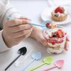 100PCS Lightweight Heart-shaped Spoons Thickened Ice Cream Spoons Disposable Spoons  Party