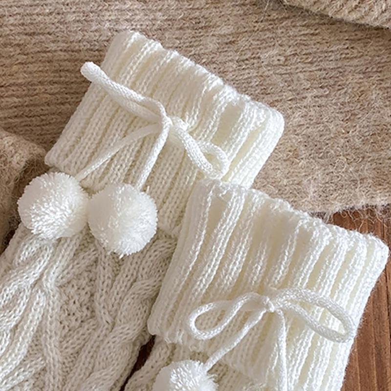 Girls Socks Spring Fall Korean Flipped Calf Sleeve Children Warm Autumn Winter Piled Socks Twisted Sock Sleeve